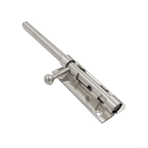 babominimer Pestillo deslizante para puerta de baño o cobertizo, cerradura deslizante de acero inoxidable resistente con acabado de níquel cepillado, 6/8/10 pulgadas para vertical o (8 pulgadas)