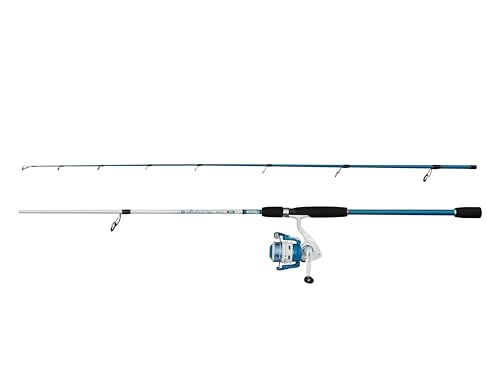 Mitchell Neuron SW II Combo de caña y Carrete para Calamar | Set de Pesca de Calamar en Agua Salada | Carrete con 1+1 roientos | Cuerpo de Grafito | Preenrollado |3000 | 2,10 m | 10-30 g