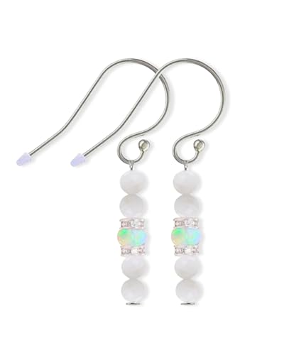 Boucles d'oreilles opale véritable et argent 925 de prestige