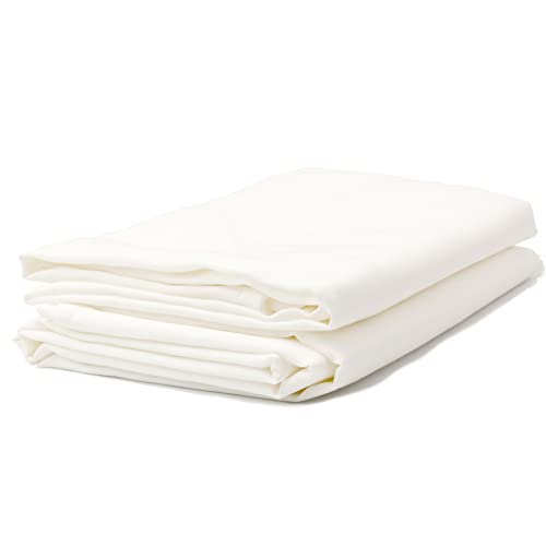 2er Pack Bettlaken 150x250 cm Weiß Baumwolle Linon – Betttuch...