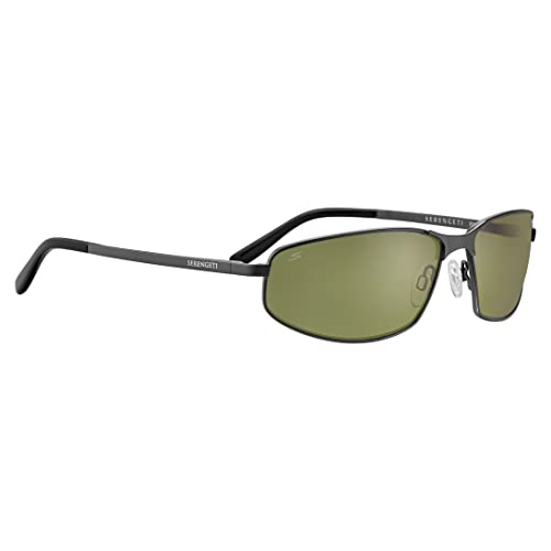 Serengeti - MATERA 2.0, Brushed Gunmetal, Saturn 555nm Polarized, Medium size sunglasses, Men sunglasses, Sport, Drivers, Watersports