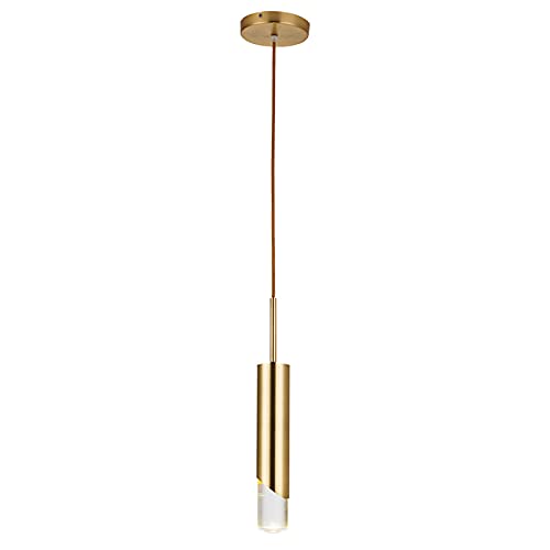 Lustre LED maison atmosphère de luxe dorée pour grand restaurant et comptoir