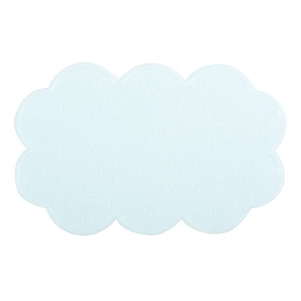 MSV Non-Slip Clouds Mats, White, Set of 4