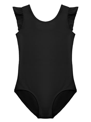 Stelle Ballet Leotards for Girls Gymnastics Dancewear (Black 2-4T)