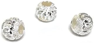 925 Sterling Silver Round Spacer Beads 6mm Pack of 3 - Perfect for Charm Bracelet & Necklace for Her