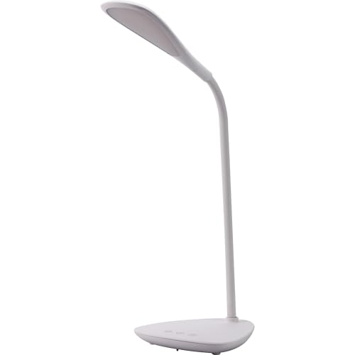 BLACK+DECKER VLED1820-BD Battery LED Desk Lamp, Dimmable with Adjustable Color Temperature, 4 Hour Battery Life, Rechargeable, Reduces Eyestrain, White