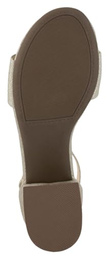 Image of LONDON FOG Women's Nikki Low Two Piece Block Heel Dress Shoe Ladies Ankle Strap Pump Sandal