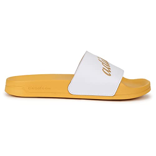 Image of adidas Women ADILETTE SHOWER Synthetic Swim Slide FTWWHT /GOLDMT /BOGOLD | LUT50