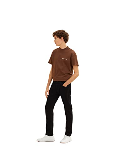 TOM TAILOR Denim 1034425 Pantalones Vaqueros de Corte Holgado, 10270 Black Denim, 36W x 32L para Hombre Cover