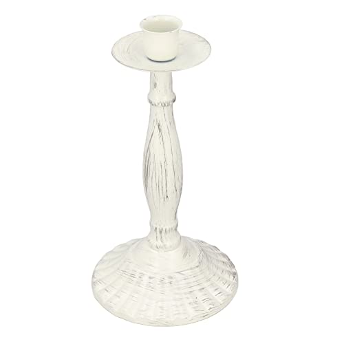 Palitos de vela decorativos, castiçais envelhecidos de metal, castiçais cônicos vintage para mesa de