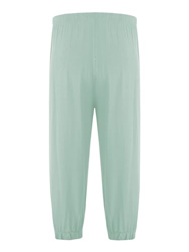 JEATHA Boys Girls Cotton Linen Harem Pants Pull-on Lightweight Breathable Elastic Trousers Casual Home Wear3