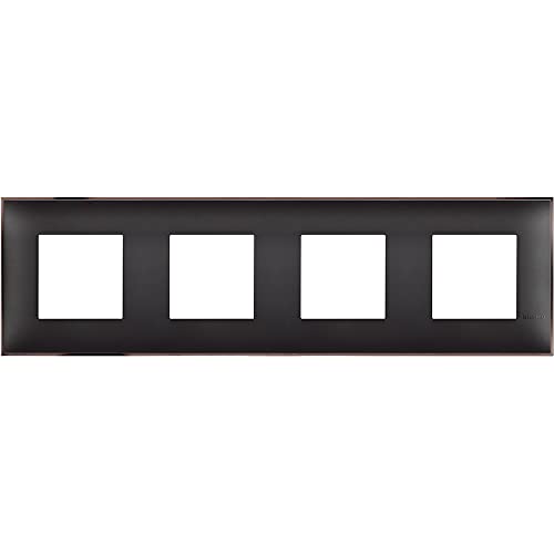 Plaque de commutation et obturateur haut de gamme Legrand R4802M4BH design épuré
