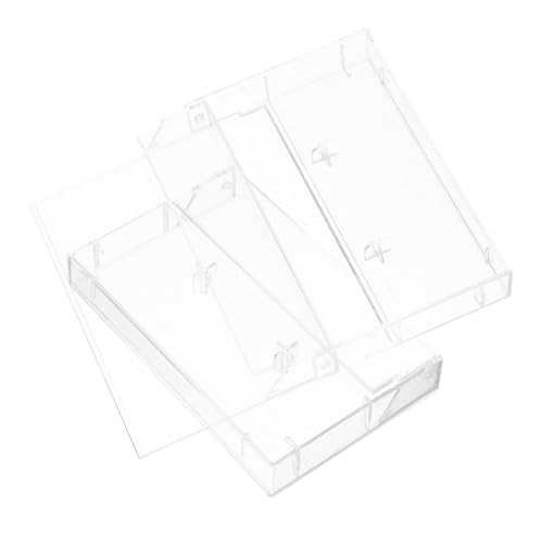 ABOOFAN 2pcs Cassette Tape Storage Box Protective Covers for Audio Cassette Tapes for Music Plastic Holder