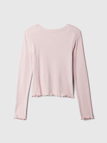 Image of Gap Girls' Long Sleeve Ribbed Tee