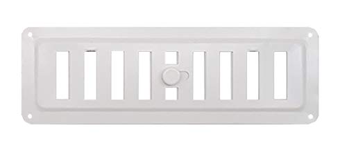 Rejilla de ventilación galvanizada ajustable en blanco Rejilla de ventilación regulada con...