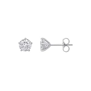 0.50 to 1.00 Cttw IGI Certified Lab Grown Diamond Solitaire Stud Earrings for Women’s | Prong Set Push Back Round Cut Diamond Stud | 14K Solid White or Yellow Gold | (Clarity: VS, Color: FG)