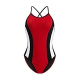 Dolfin Reliance Women's One Piece Swimsuit - Team Solid Color Blocked Diver Back