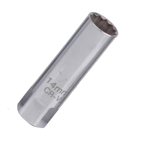 【AiYa】プラグレンチ 14mm – 軽量細長設計、携帯便利なプラグソケット、スパークプラグレンチ