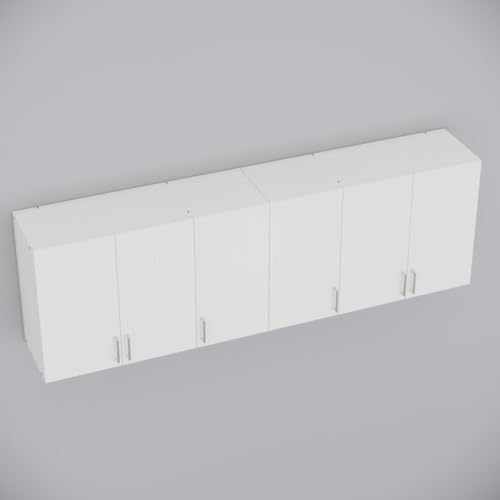 Image of Door Multipurpose Storage Cabinet & Adjustable Shelf | Space Organizer | Termites Resistance | Wall Mounted for Office, Kitchen Finish (Highland Pine, Door 6)