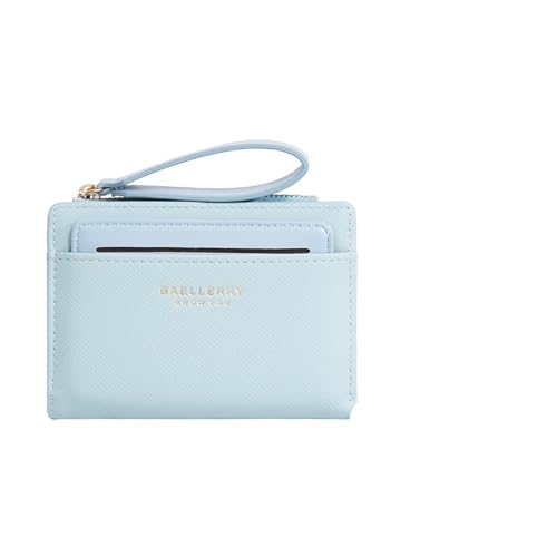 Portefeuille court femme bleu idéal pour ranger vos cartes et monnaie dans un petit sac à main