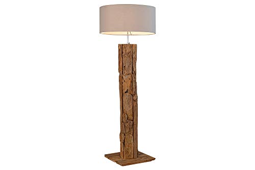 DuNord Design Stehlampe Treibholz Treibholzlampe Teak massiv Madera Sand verstellbar 160-175cm Teakholz Massiv Unikat Cover
