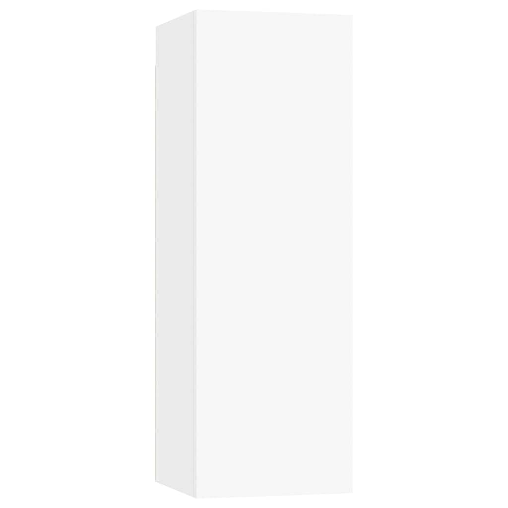 Lot de 8 meubles TV muraux en bois blanc