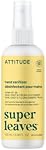 ATTITUDE Hand Sanitizer Spray, EWG Verified, Kills Germs & Bacteria, Vegan & Plant-Based, Safe for Adults & Kids, Earl Grey & Fresh Cucumber Scent, 100 mL (Spray Bottle)