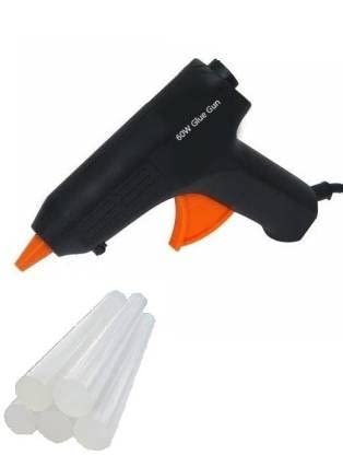 Sauran 60W Switch Glue Gun with Set of 05 Transparent Glue Sticks High Temperature Corded Glue Gun (1.1 cm)