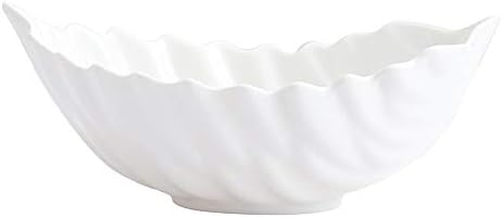 Creative Ceramic French Soup Bowl Pasta Fruit Salad Western Food Dish Household Tray Cold Vegetable Plate(27.5 * 19 * 13cm)