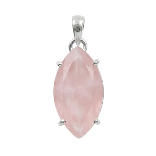 Natural Pink Rose Quartz 925 Solid...