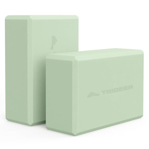 Trideer Yoga Block, Soft Non-Slip Surface Premium Foam Blocks, Supportive, Lightweight, Odorless...