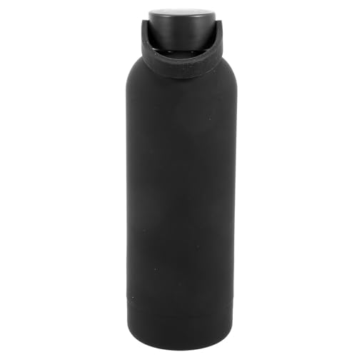 HAKIDZEL Botella de Agua Termo de Acero Inoxidable Negro Doble Pared, Fácil de Transportar Prueba de Fugas, Adecuado para Senderismo y Oficina Reutilizable