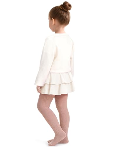 BOOPH Girls Tights Baby Toddler Cable Knit Cotton Footed Leggings Stocking Pants3