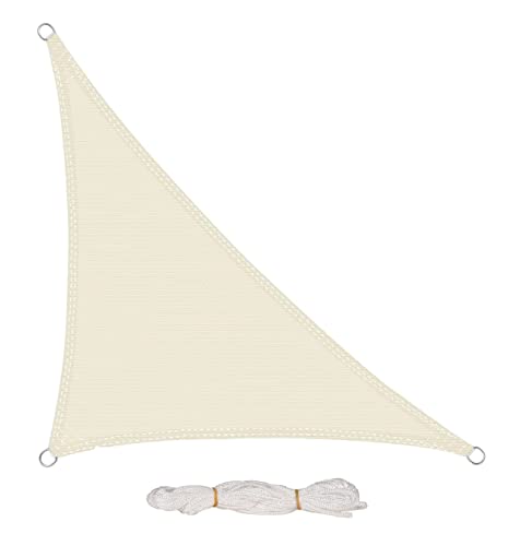 EUGAD Sonnensegel 200g/m² inkl Befestigungsseile Premium HDPE Wetterbeständig Atmungsaktiv Dreieck...
