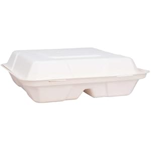 Wertpack Menüboxen 2-geteilt rechteckig groß, 50 Stück