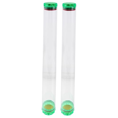 JUMPLAWN 2 Piezas Tubos de Flotadores de Pesca PVC Transparente Almacenamiento Resistente para Accesorios y Aparejos para Pesca Mar Hielo Color Aleatorio Color Aleatorio