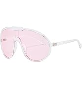 GFUIARA Trendy Oversized Sunglasses for Women Men Fashion Shield Aviator Sun Glasses UV400 Protec...