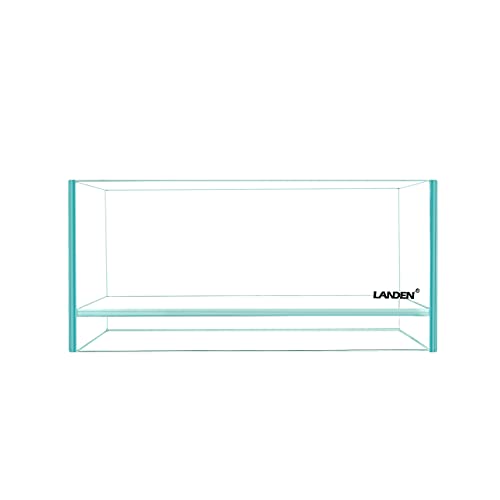 Image of LANDEN Glass Air Aquarium Tank Multi-Scene Landscape Aquarium, 1.6Gallon Rimless Low Iron Shallow Tank,10.63 inch Wx10.63 inch Dx4.72 inch H (27cmx27cmx12cm) 5mm Thickness