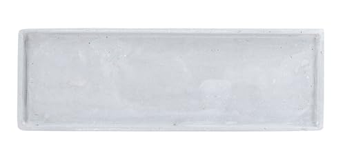 Deko Tablett L44cm Rechteckig Grau Betonoptik Dekoschale Tischdeko Aufbewahrung Ablage Dekoration