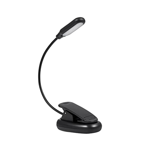 QUMIIRITY LED Rechargeable Book Light Eye Care Reading Light with Modes Brightness Levels Portable Desk Light for Nighttime Reading in Bed Battery Included