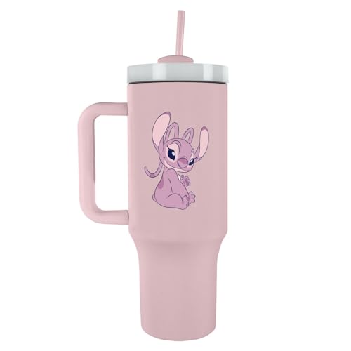 Pyramid International LILO & Stitch (Angel) 40oz/1200ml Tumbler with Straw and Lid, Advanced Double-Wall Vacuum Insulation - Image 2