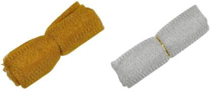 Just Flowers Decoration Mesh Net for Gift Wrapping, Home Decoration, Trousseau Packaging, Flower Bouquet Decor, Mandap Decoration, Fruit Basket Packing (5 Mtr x 2 Roll) (Silver & Gold)