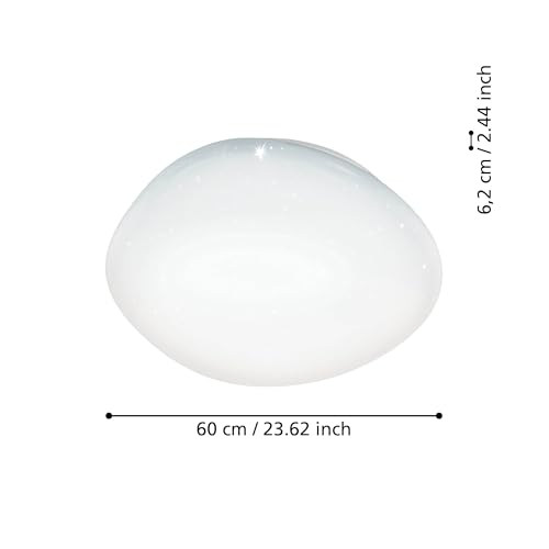 Eglo Connect.Z Smart Home Led Plafoniera Sileras-Z, Plafoniera Cielo Stellato, Zigbee, App E Controllo Vocale, Colore Della Luce Regolabile, Dimmerabile, Ø 60 Cm - 7