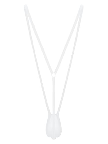 Jugaoge Mens High Cut Thong Jumpsuit Sheer Mesh O-ring Pouch V Sling Mankini T Back Underwear2