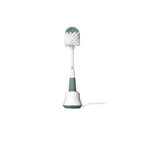 Image of OXO Tot Bottle Brush with Nipple Cleaner and Stand - Sage