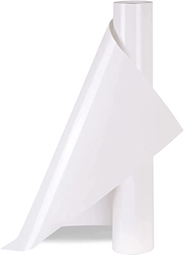 Htvvetur Htv Vinyl Rolls Heat Transfer Vinyl - 12" X 9Ft White Htv Vinyl For Shirts, Iron On Vinyl For Cameo - Easy To Cut & Weed For Heat Vinyl Design (K1 White-9Ft) #TOP22