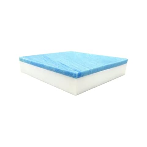 FoamRush 6" x 26" x 26" Gel Memory Foam Upholstery Square Cushion Medium Firm (Chair Cushion, Square Foam Dining Chairs, Couch, Sofa, Wheelchair Seat Cushion Replacement, Foam Rubber Padding) Cover