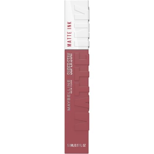 Maybelline New York Tinta Labbra a Lunga Durata, Effetto Matte e Colore Intenso, Tenuta fino a 16 Ore, No Transfer e Senza Sbavature, SuperStay Matte Ink, Tonalità: Soloist (140), 5 ml