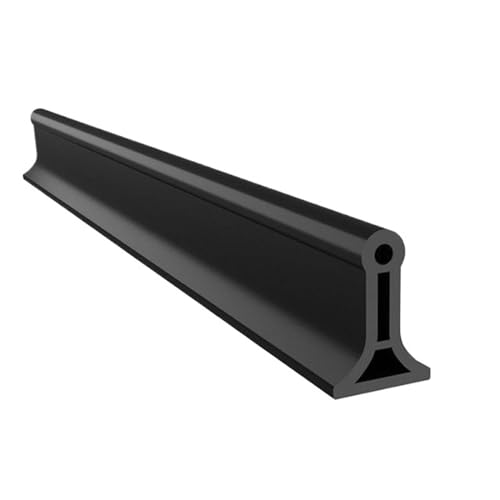 浴室の水止め、水止め、 浴室止水ストッパーシャワーバリアドア敷居水遮断洗面台防滴曲げ可能なシリコーンシールダムバリア(Black,80cm)