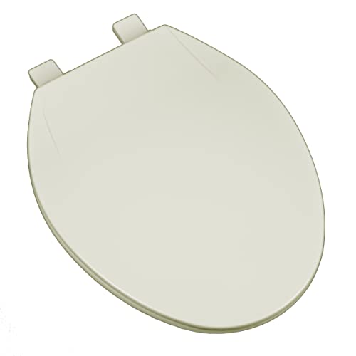 Bath Décor 2Q1E4-02 Deluxe Plastic Toilet Seat with Vari-Adjust Lok-Down Hinge, Elongated, Biscuit/Linen